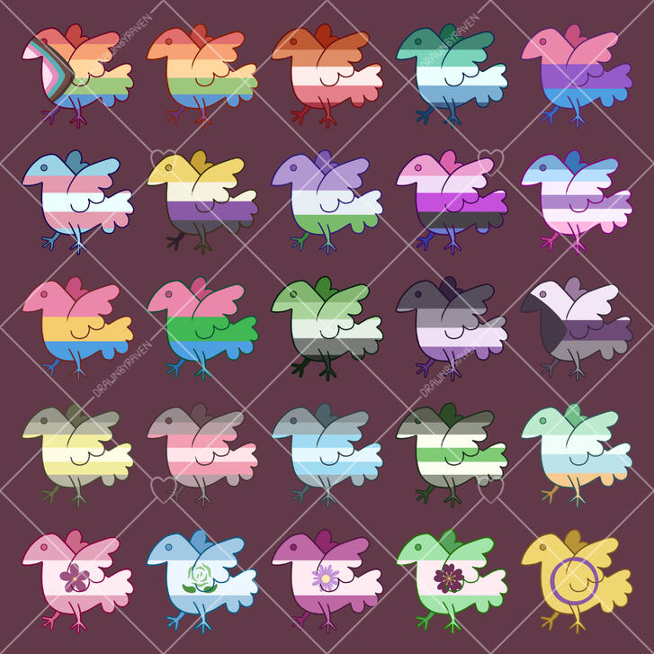 Pride Corvids - Lined