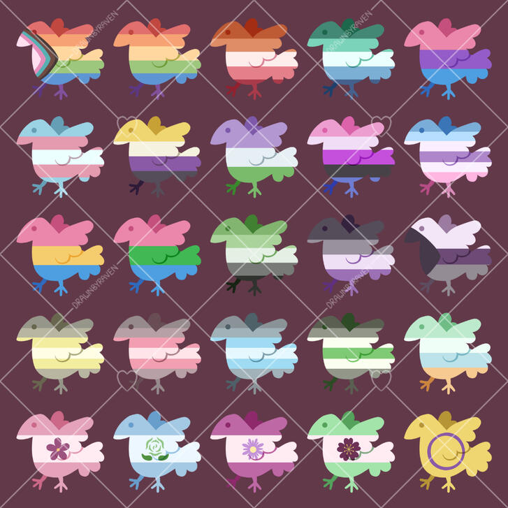 Pride Corvids - Lineless